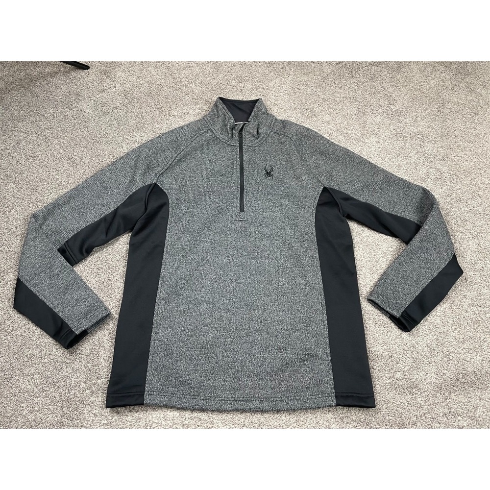 Spyder Sweatshirt Mens Large 1/4 Zip Fleece Jacket Pullover Outdoor Classic Top